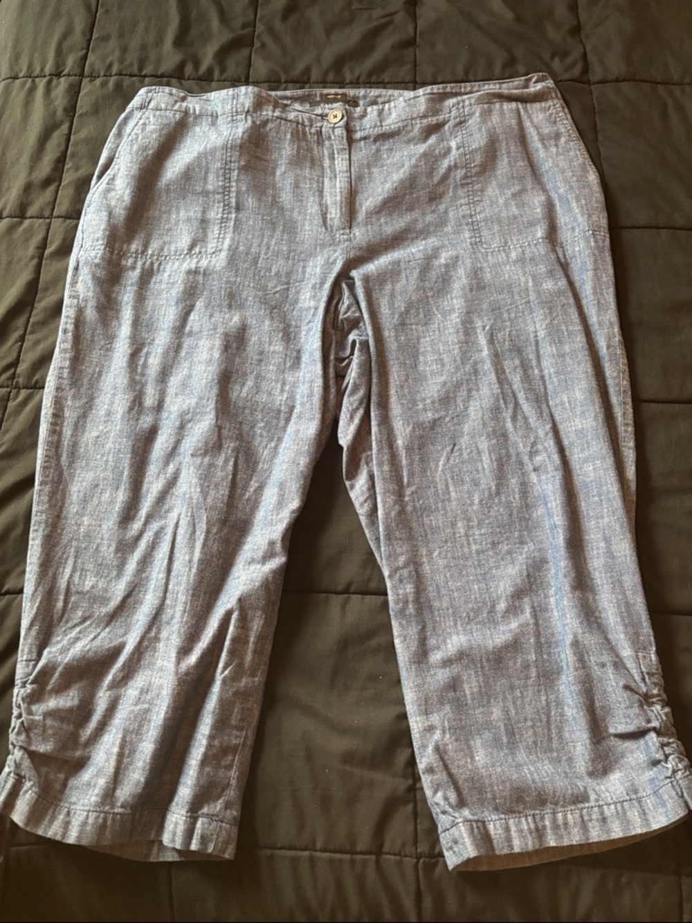 Talbots Woman Lightweight Blue Chambray Pants